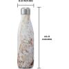 imageSwell Stainless Steel Water Bottle 17oz Calacatta Gold Triple Layered Vacuum Insulated Containers Keeps Drinks Cold for 36 Hours and Hot for 18 BPA Free Perfect for On the GoCalacatta Gold
