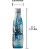 imageSwell Stainless Steel Water Bottle 17oz Calacatta Gold Triple Layered Vacuum Insulated Containers Keeps Drinks Cold for 36 Hours and Hot for 18 BPA Free Perfect for On the GoOcean Marble