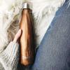 imageSwell Stainless Steel Water Bottle 17oz Calacatta Gold Triple Layered Vacuum Insulated Containers Keeps Drinks Cold for 36 Hours and Hot for 18 BPA Free Perfect for On the GoTeakwood