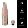 imageSwell Stainless Steel Water Bottle 17oz Matcha Silver Lining Triple Layered Vacuum Insulated Containers Keeps Drinks Cold for 36 Hours and Hot for 18 BPA Free Perfect for On the GoCinnamon Pyrite