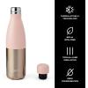 imageSwell Stainless Steel Water Bottle 17oz Matcha Silver Lining Triple Layered Vacuum Insulated Containers Keeps Drinks Cold for 36 Hours and Hot for 18 BPA Free Perfect for On the GoPink Pyrite