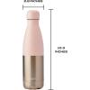 imageSwell Stainless Steel Water Bottle 17oz Matcha Silver Lining Triple Layered Vacuum Insulated Containers Keeps Drinks Cold for 36 Hours and Hot for 18 BPA Free Perfect for On the GoPink Pyrite