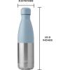 imageSwell Stainless Steel Water Bottle 17oz Matcha Silver Lining Triple Layered Vacuum Insulated Containers Keeps Drinks Cold for 36 Hours and Hot for 18 BPA Free Perfect for On the GoSky Silver Lining
