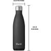 imageSwell Stainless Steel Water Bottle 17oz Onyx Triple Layered VacuumInsulated Containers Keeps Drinks Cold for 36 Hours and Hot for 18 BPA Free Perfect for On the GoOnyx