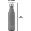imageSwell Stainless Steel Water Bottle 17oz Onyx Triple Layered VacuumInsulated Containers Keeps Drinks Cold for 36 Hours and Hot for 18 BPA Free Perfect for On the GoSmokey Quartz