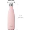 imageSwell Stainless Steel Water Bottle 17oz Onyx Triple Layered VacuumInsulated Containers Keeps Drinks Cold for 36 Hours and Hot for 18 BPA Free Perfect for On the GoPink Topaz