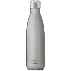 imageSwell Stainless Steel Water Bottle 17oz Blue Suede TripleLayered Vacuum Insulated Containers Keeps Drinks Cold for 36 Hours and Hot for 18 BPA Free Perfect for On the GoSilver Lining