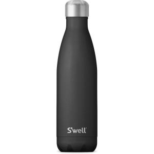 imageSwell Stainless Steel Water Bottle 17oz Onyx Triple Layered VacuumInsulated Containers Keeps Drinks Cold for 36 Hours and Hot for 18 BPA Free Perfect for On the GoOnyx