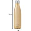 imageSwell Stainless Steel Water Bottle 25oz Goals Triple Layered Vacuum Insulated Containers Keeps Drinks Cold for 48 Hours and Hot for 24 BPA Free Perfect for On the GoSparkling Champagne