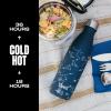 imageSwell Stainless Steel Water Bottle 25oz Goals Triple Layered Vacuum Insulated Containers Keeps Drinks Cold for 48 Hours and Hot for 24 BPA Free Perfect for On the GoMidnight Sky