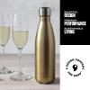 imageSwell Stainless Steel Water Bottle 25oz Goals Triple Layered Vacuum Insulated Containers Keeps Drinks Cold for 48 Hours and Hot for 24 BPA Free Perfect for On the GoSparkling Champagne