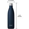imageSwell Stainless Steel Water Bottle 25oz Peacock Blue Triple Layered Vacuum Insulated Containers Keeps Drinks Cold for 48 Hours and Hot for 24 BPA Free Perfect for On the GoAzurite