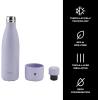 imageSwell Stainless Steel Water Bottle with Bumper 17oz Sunrise Triple Layered Vacuum Insulated Containers Keeps Drinks Cold for 36 Hours and Hot for 18 BPA Free Perfect for On the GoWisteria