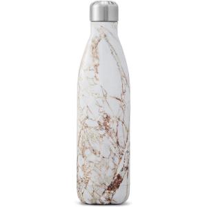 imageSwell Stainless Steel Water Bottle 25oz Goals Triple Layered Vacuum Insulated Containers Keeps Drinks Cold for 48 Hours and Hot for 24 BPA Free Perfect for On the GoCalacatta Gold
