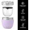imageSwell Eats Stainless Steel Food Bowls 215oz Lilac TripleLayered VacuumInsulated Containers Keeps Food Cold for 11 Hours and Hot for 7 hours Condensation Free BPA Free
