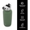 imageSwell Recycled Stainless Steel Explorer with Flip Straw Lid 32oz Onyx Triple Layered Vacuum Insulated Containers Keeps Drinks Cold for 42 Hours and Hot for 10Green Jasper