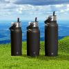 imageSwell Recycled Stainless Steel Explorer with Flip Straw Lid 32oz Onyx Triple Layered Vacuum Insulated Containers Keeps Drinks Cold for 42 Hours and Hot for 10Onyx