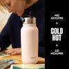 imageSwell Recycled Stainless Steel Explorer with Flip Straw Lid and Handle 40oz Green Jasper Triple Layered Vacuum Insulated Containers Keeps Drinks Cold for 54 Hours and Hot for 12Himalayan Salt