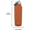 imageSwell Recycled Stainless Steel Explorer with Flip Straw Lid and Handle 40oz Green Jasper Triple Layered Vacuum Insulated Containers Keeps Drinks Cold for 54 Hours and Hot for 12Carnelian