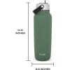 imageSwell Recycled Stainless Steel Explorer with Flip Straw Lid and Handle 40oz Green Jasper Triple Layered Vacuum Insulated Containers Keeps Drinks Cold for 54 Hours and Hot for 12Green Jasper