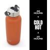 imageSwell Recycled Stainless Steel Explorer with Flip Straw Lid and Handle 40oz Green Jasper Triple Layered Vacuum Insulated Containers Keeps Drinks Cold for 54 Hours and Hot for 12Carnelian
