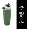 imageSwell Recycled Stainless Steel Explorer with Flip Straw Lid and Handle 40oz Green Jasper Triple Layered Vacuum Insulated Containers Keeps Drinks Cold for 54 Hours and Hot for 12Green Jasper