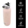 imageSwell Recycled Stainless Steel Explorer with Flip Straw Lid and Handle 40oz Green Jasper Triple Layered Vacuum Insulated Containers Keeps Drinks Cold for 54 Hours and Hot for 12Himalayan Salt