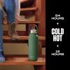 imageSwell Recycled Stainless Steel Explorer with Flip Straw Lid and Handle 40oz Green Jasper Triple Layered Vacuum Insulated Containers Keeps Drinks Cold for 54 Hours and Hot for 12Green Jasper