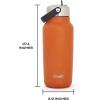 imageSwell Recycled Stainless Steel Explorer with Flip Straw Lid and Handle 40oz Green Jasper Triple Layered Vacuum Insulated Containers Keeps Drinks Cold for 54 Hours and Hot for 12Carnelian