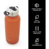 imageSwell Recycled Stainless Steel Explorer with Flip Straw Lid and Handle 40oz Green Jasper Triple Layered Vacuum Insulated Containers Keeps Drinks Cold for 54 Hours and Hot for 12Carnelian