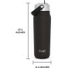 imageSwell Recycled Stainless Steel Explorer with Flip Straw Lid and Handle 40oz Green Jasper Triple Layered Vacuum Insulated Containers Keeps Drinks Cold for 54 Hours and Hot for 12Onyx
