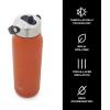 imageSwell Recycled Stainless Steel Explorer with Flip Straw Lid and Handle 40oz Green Jasper Triple Layered Vacuum Insulated Containers Keeps Drinks Cold for 54 Hours and Hot for 12Carnelian