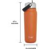 imageSwell Recycled Stainless Steel Explorer with Flip Straw Lid and Handle 40oz Green Jasper Triple Layered Vacuum Insulated Containers Keeps Drinks Cold for 54 Hours and Hot for 12Carnelian