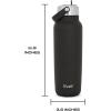 imageSwell Recycled Stainless Steel Explorer with Flip Straw Lid and Handle 40oz Green Jasper Triple Layered Vacuum Insulated Containers Keeps Drinks Cold for 54 Hours and Hot for 12Onyx