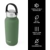 imageSwell Recycled Stainless Steel Explorer with Insulated Lid and Handle 32oz Himalayan Salt Triple Layered Vacuum Insulated Containers Keeps Drinks Cold for 42 Hours and Hot for 10Green Jasper