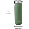 imageSwell Recycled Stainless Steel Explorer with Insulated Lid and Handle 32oz Himalayan Salt Triple Layered Vacuum Insulated Containers Keeps Drinks Cold for 42 Hours and Hot for 10Green Jasper