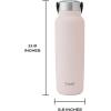 imageSwell Recycled Stainless Steel Explorer with Insulated Lid and Handle 32oz Himalayan Salt Triple Layered Vacuum Insulated Containers Keeps Drinks Cold for 42 Hours and Hot for 10Himalayan Salt