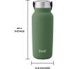 imageSwell Recycled Stainless Steel Explorer with Insulated Lid and Handle 32oz Himalayan Salt Triple Layered Vacuum Insulated Containers Keeps Drinks Cold for 42 Hours and Hot for 10Green Jasper