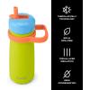 imageSwell Stainless Steel Kids Traveler with Flip Straw Lid 16oz Pink Petal Triple Layered Vacuum Insulated Containers Keeps Drinks Cold for 24 Hours BPA Free Easy Carrying On the GoLime Sherbet