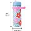 imageSwell Stainless Steel Kids Traveler with Flip Straw Lid 16oz Pink Petal Triple Layered Vacuum Insulated Containers Keeps Drinks Cold for 24 Hours BPA Free Easy Carrying On the GoPink Petal