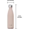 imageSwell Stainless Steel Water Bottle 17 Fl ounces Himalayan Salt TripleLayered VacuumInsulated Containers Keeps Drinks Cold for 36 Hours and Hot for 18 BPAFree Perfect for On the GoHimalayan Salt