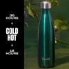 imageSwell Stainless Steel Water Bottle 17 Fl ounces Himalayan Salt TripleLayered VacuumInsulated Containers Keeps Drinks Cold for 36 Hours and Hot for 18 BPAFree Perfect for On the GoGreen Sapphire