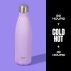 imageSwell Stainless Steel Water Bottle 17oz Lilac Triple Layered Vacuum Insulated Containers Keeps Drinks Cold for 36 Hours and Hot for 18 BPA Free Perfect for On the Go