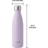 imageSwell Stainless Steel Water Bottle 17oz Lilac Triple Layered Vacuum Insulated Containers Keeps Drinks Cold for 36 Hours and Hot for 18 BPA Free Perfect for On the Go