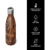imageSwell Stainless Steel Water Bottle with Flip Straw Cap 17oz Geode Rose Triple Layered Vacuum Insulated Containers Keeps Drinks Cold for 36 Hours and Hot for 10 Perfect for On the GoTeakwood