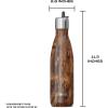 imageSwell Stainless Steel Water Bottle with Flip Straw Cap 17oz Geode Rose Triple Layered Vacuum Insulated Containers Keeps Drinks Cold for 36 Hours and Hot for 10 Perfect for On the GoTeakwood