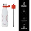 imageSwell Stainless Steel Water Bottle with Flip Straw Cap 17oz Geode Rose Triple Layered Vacuum Insulated Containers Keeps Drinks Cold for 36 Hours and Hot for 10 Perfect for On the GoHome Run