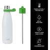 imageSwell Stainless Steel Water Bottle with Flip Straw Cap 17oz Geode Rose Triple Layered Vacuum Insulated Containers Keeps Drinks Cold for 36 Hours and Hot for 10 Perfect for On the GoHole In One