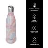 imageSwell Stainless Steel Water Bottle with Sports 17oz Geode Rose Triple Layered Vacuum Insulated Containers Keeps Drinks Cold for 36 Hours and Hot for 10 BPA Free Perfect for On the GoGeode Rose