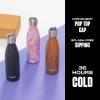 imageSwell Stainless Steel Water Bottle with Sports 17oz Geode Rose Triple Layered Vacuum Insulated Containers Keeps Drinks Cold for 36 Hours and Hot for 10 BPA Free Perfect for On the GoTeakwood